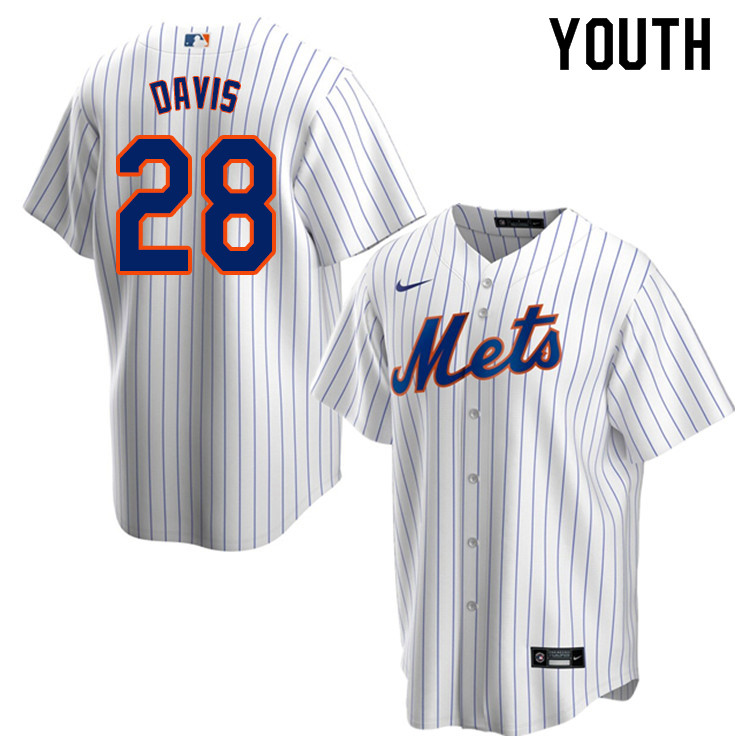 Nike Youth #28 J.D. Davis New York Mets Baseball Jerseys Sale-White
